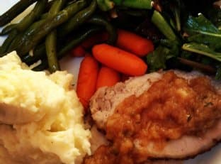 Perfect Roasted Pork Loin & Homemade Rosemary Applesauce