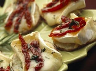 Baby Brie-Topped Potato Slices