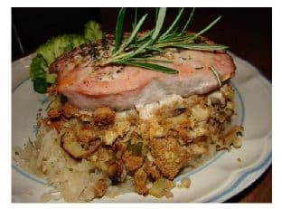 Baked Stuffed Pork Chops