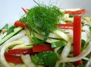 Cold Fennel and Zucchini Noodle Side Salad