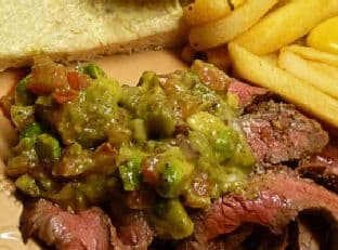 Cuban Flank Steak With Avocado and Tomato Salad