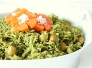 Spinach Chickpea - Palak Chana Rice