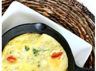 Simple Spinach and Tomato Frittata