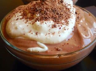 Creamy Chocolate Pudding With Coconut Whipped Cream