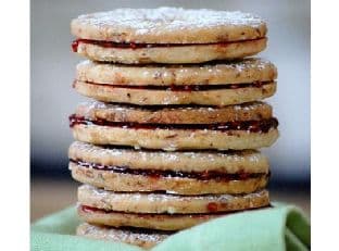 Hazelnut & Coconut Shortbread Sandwich Cookies